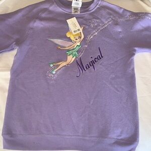 Bnwt Disney Magical Tinker Bell Fairy Embroidered SweatShirt